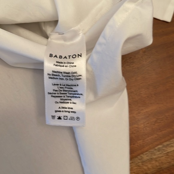 Aritzia Babaton Malik blouse size Medium white - Picture 7 of 11